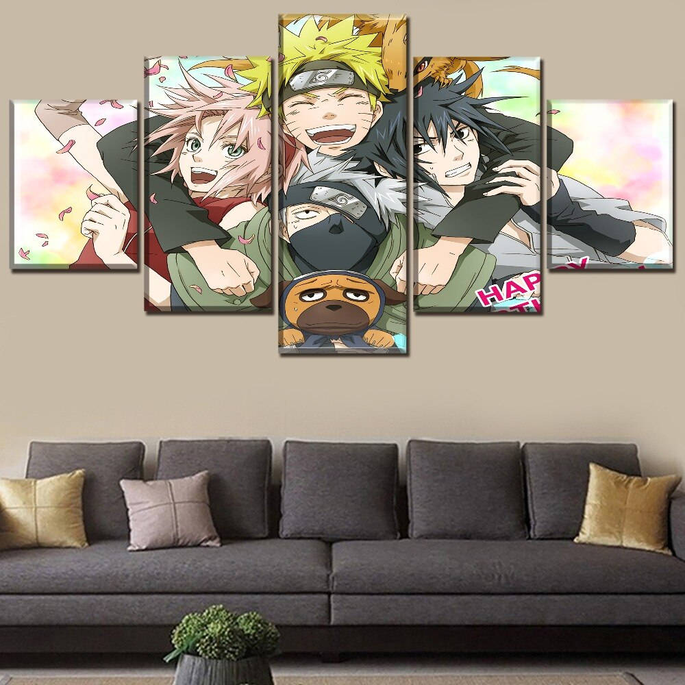 Naruto Smile Living Room Wallpaper