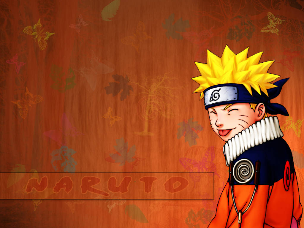 Naruto Glimlach Tongue Achtergrond