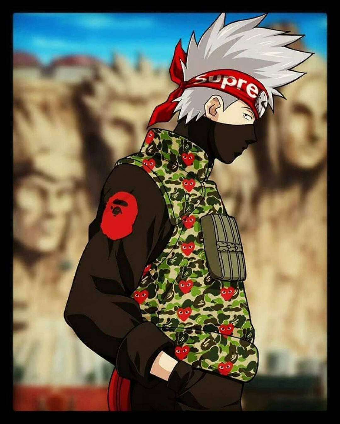 Naruto Swag Kakashi Military Vest Wallpaper