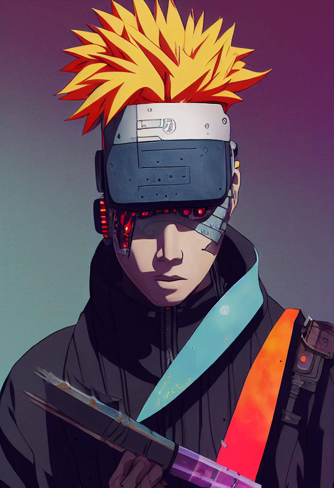Narutoswag Ser Futuristiskt Ut På Dator- Eller Mobilbakgrund. Wallpaper
