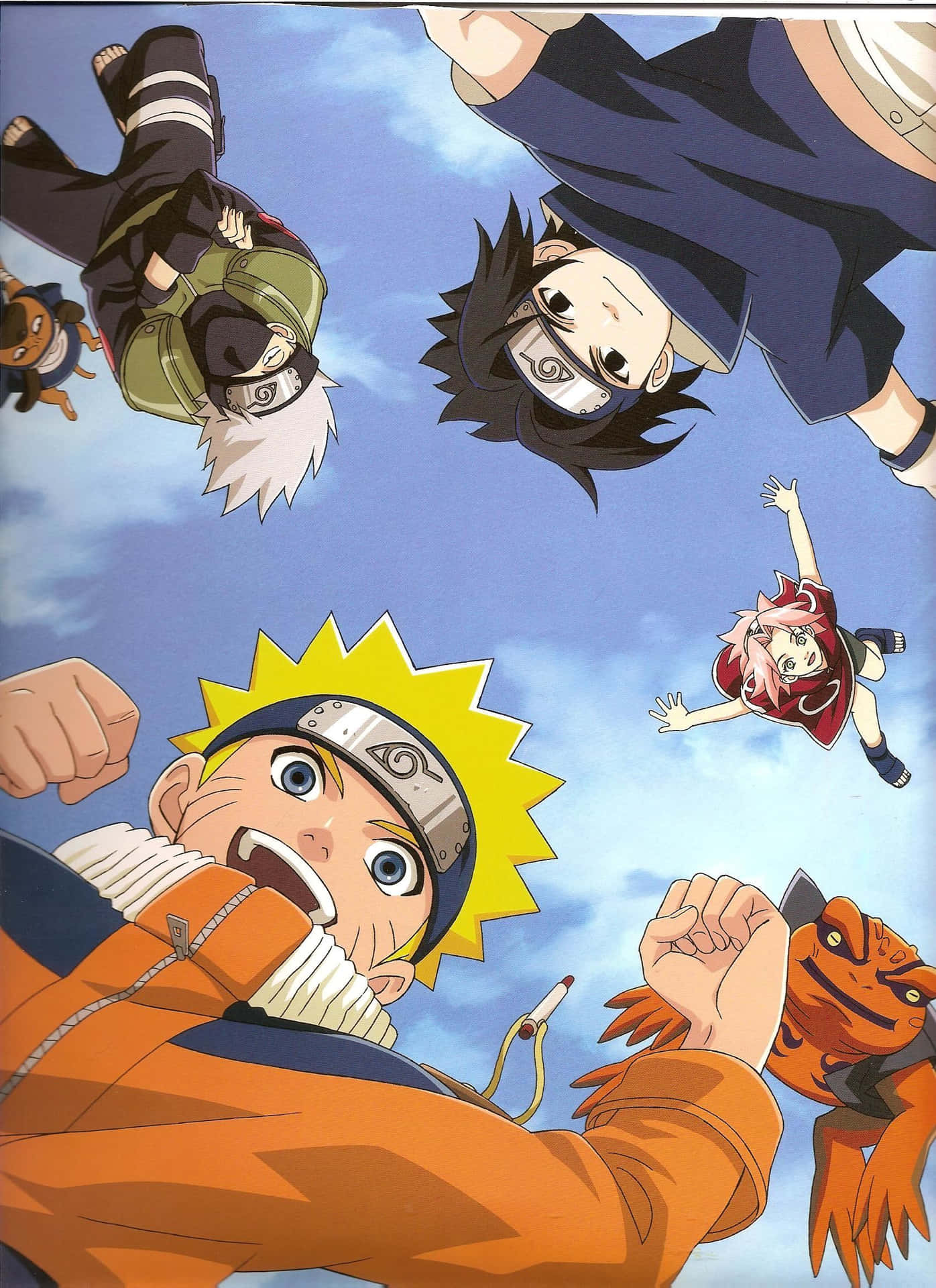 Naruto Team 7, klar til at tage udfordringerne foran. Wallpaper