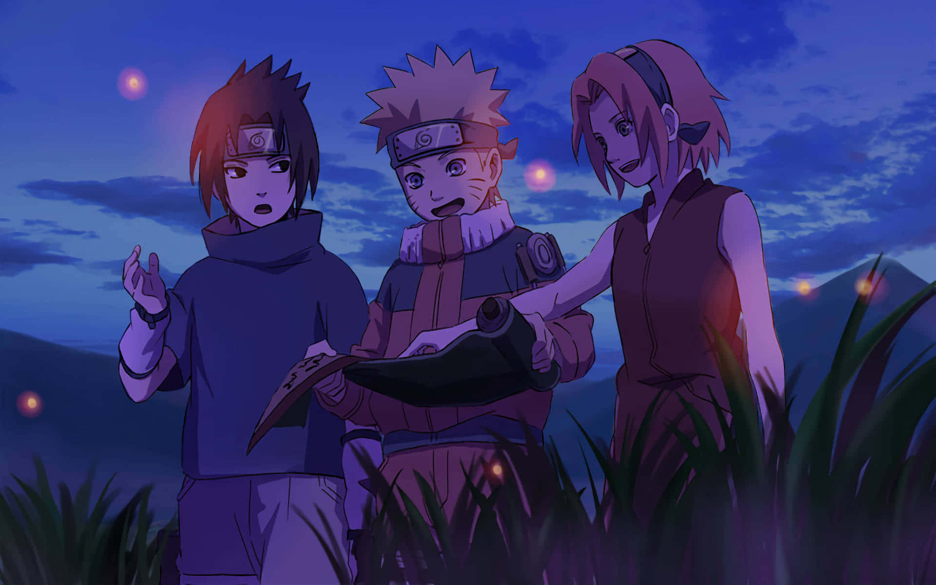 "The Legendary Team 7 - Naruto, Sasuke and Sakura" Wallpaper