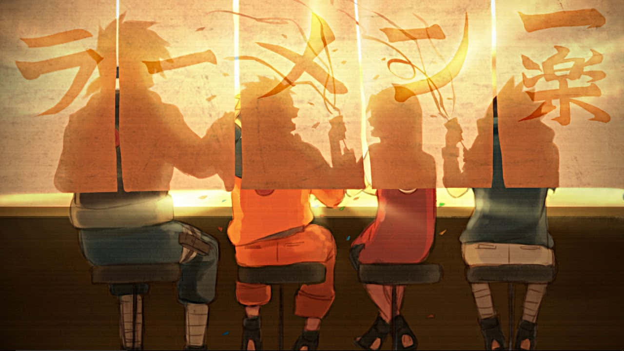 Naruto og Team 7 forbereder sig på at tage på en spændende rejse Wallpaper