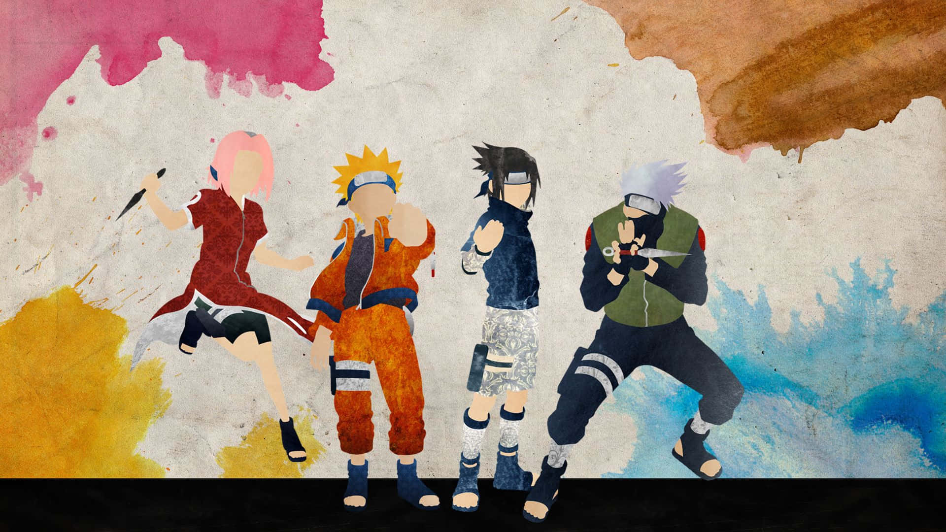 Naruto and Team 7 Reunited Wallpaper