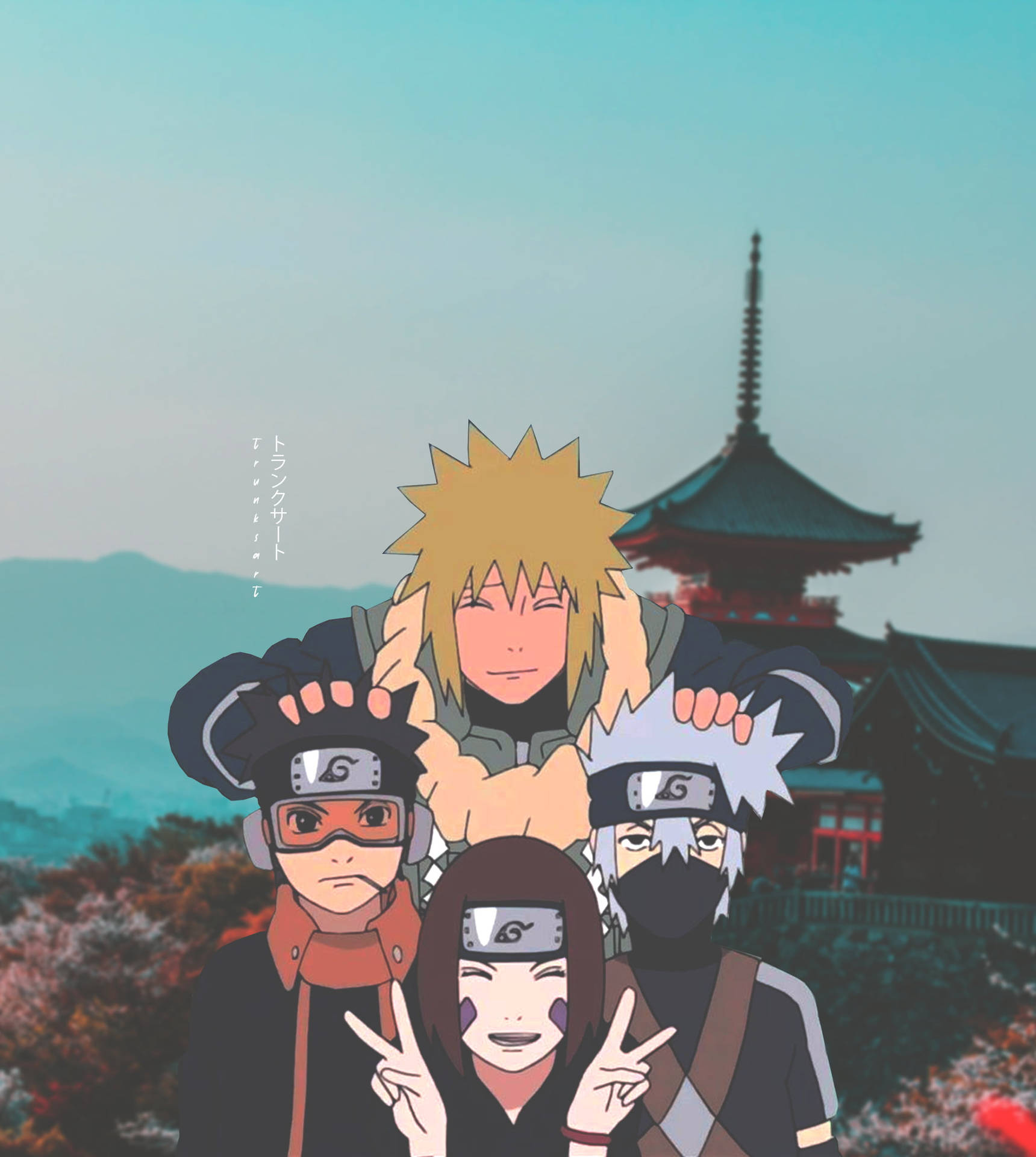 Naruto Team 7 Minato Iphone Wallpaper