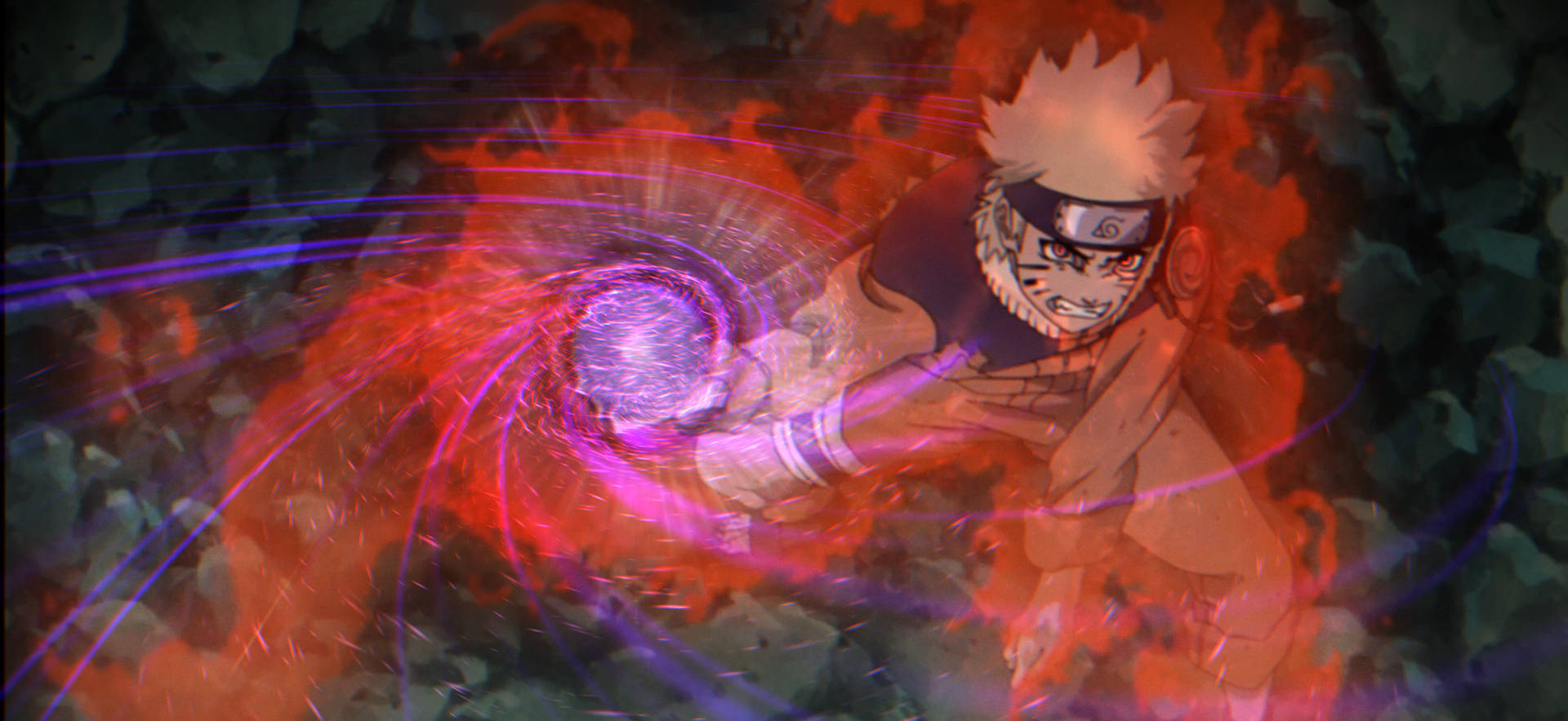 Naruto Udfører Rasengan Wallpaper