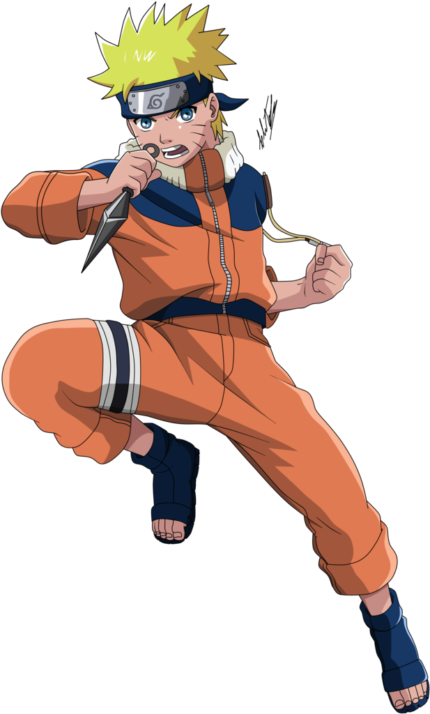Naruto Uzumaki Action Pose PNG