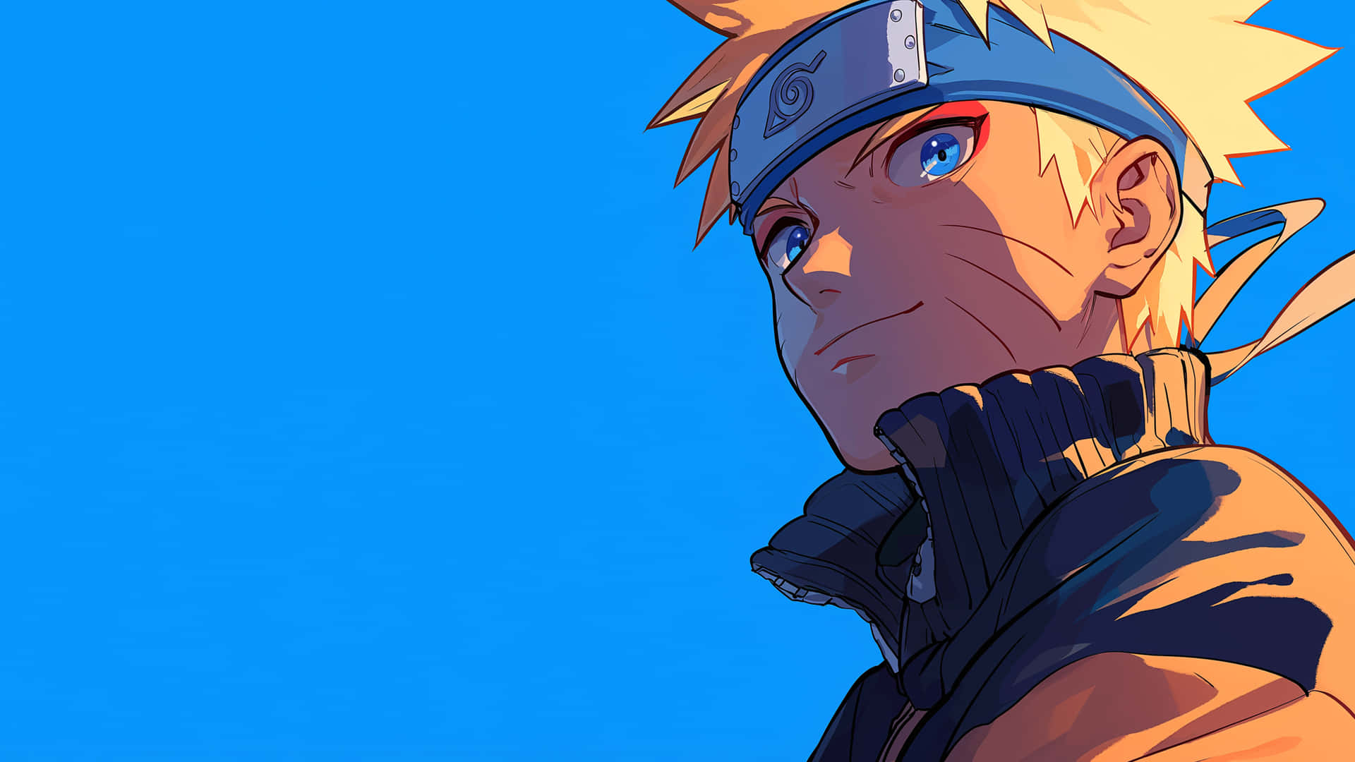 Naruto Uzumaki Blue Backdrop Wallpaper