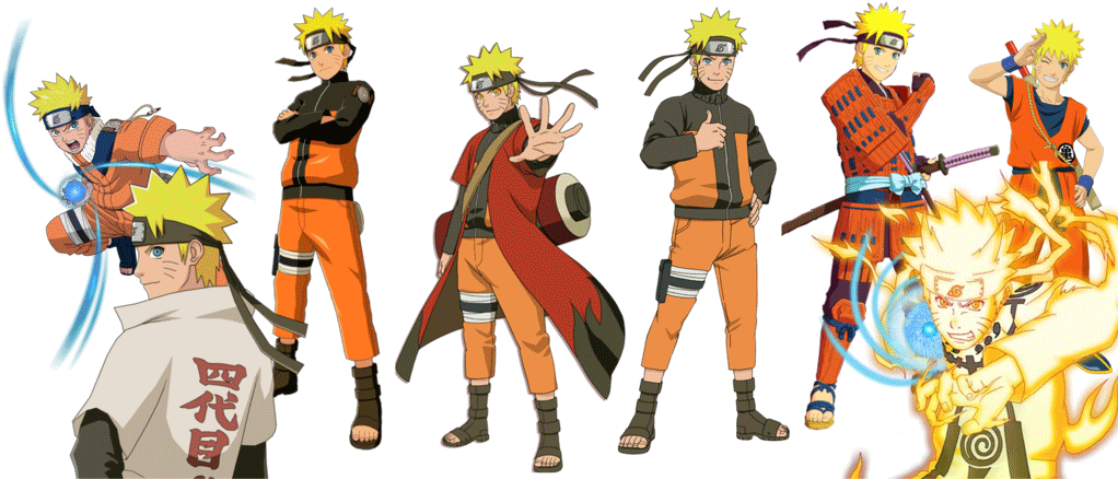 Naruto Uzumaki Evolution With Rasengan PNG