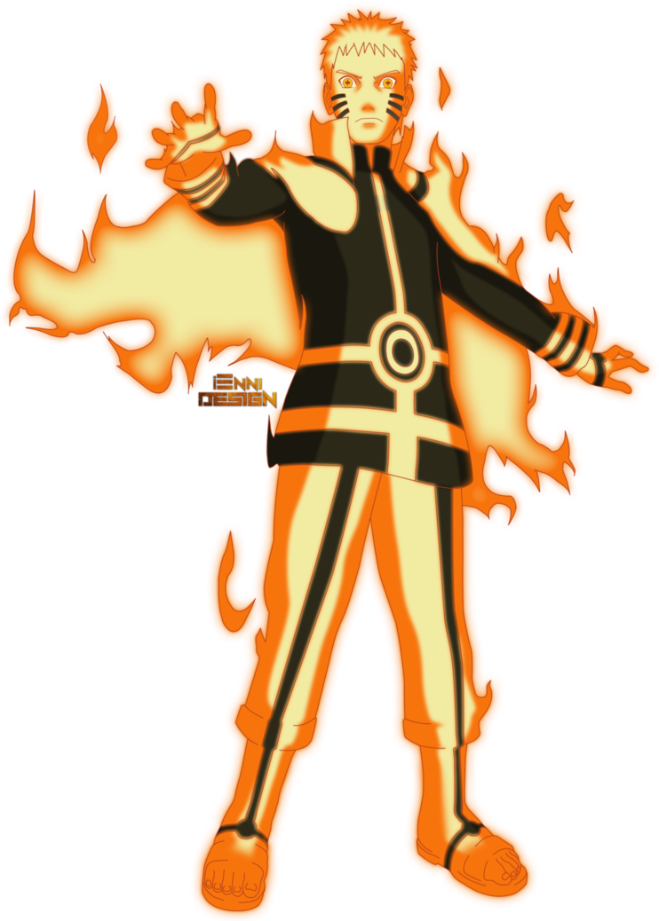 Naruto Uzumaki Fire Chakra Mode PNG