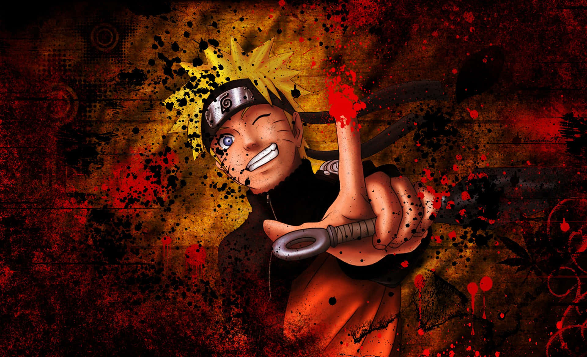 Naruto Uzumaki Red Artwork Wallpaper