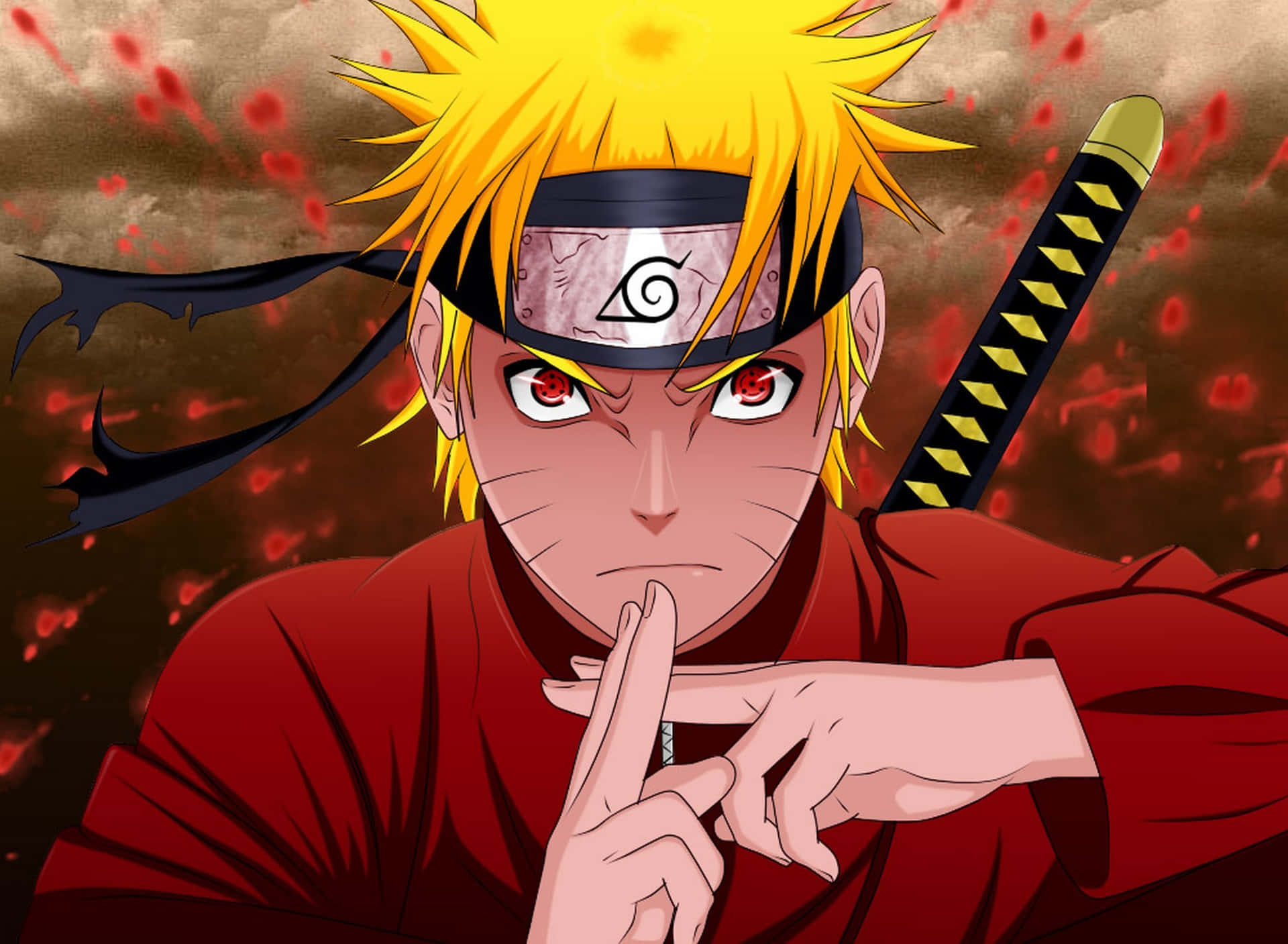 Naruto_ Uzumaki_ Red_ Background Wallpaper