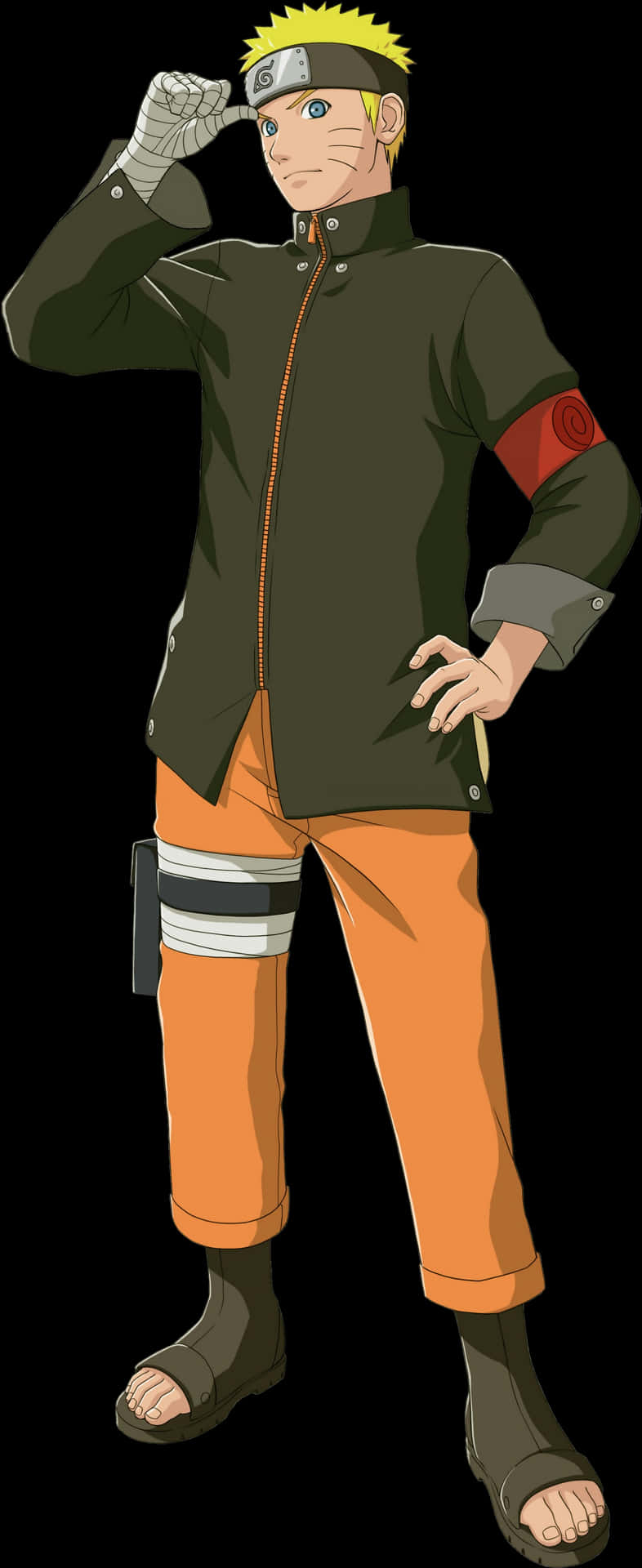 Naruto_ Uzumaki_ Standing_ Pose PNG
