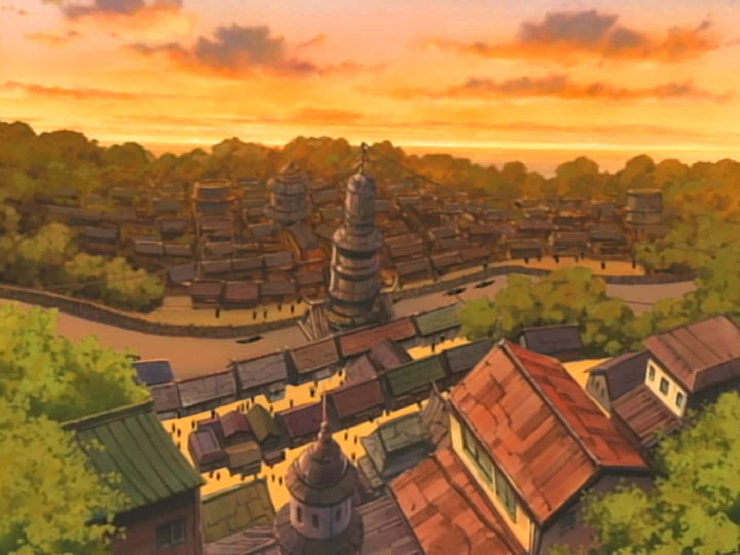 Vue Scénique Du Village Naruto Fond d'écran