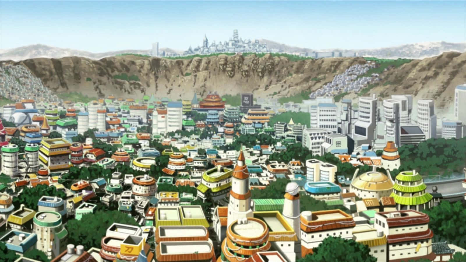 Vistapanorámica Del Pueblo De Naruto Fondo de pantalla