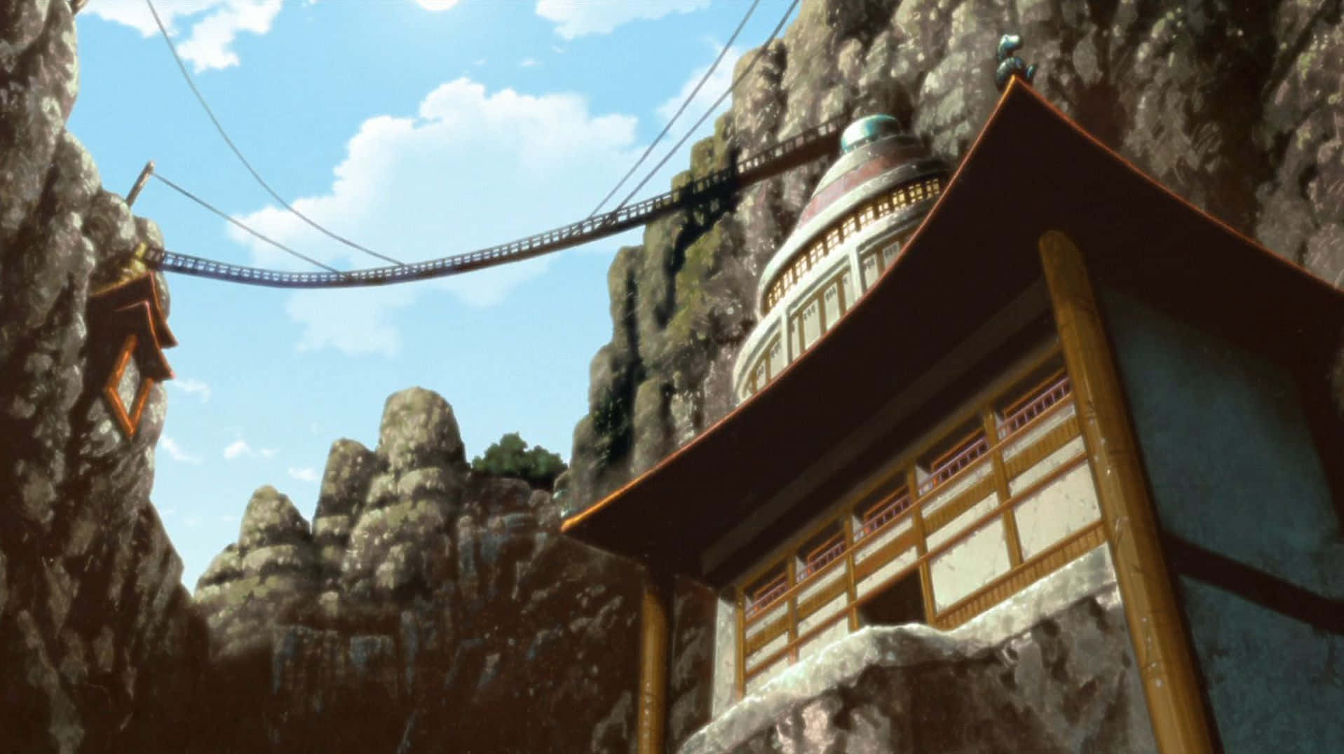Hermosoatardecer Sobre La Icónica Villa De Naruto. Fondo de pantalla