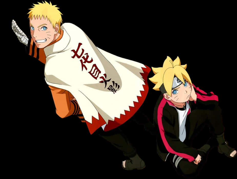 Narutoand Boruto Hokage Cloak PNG