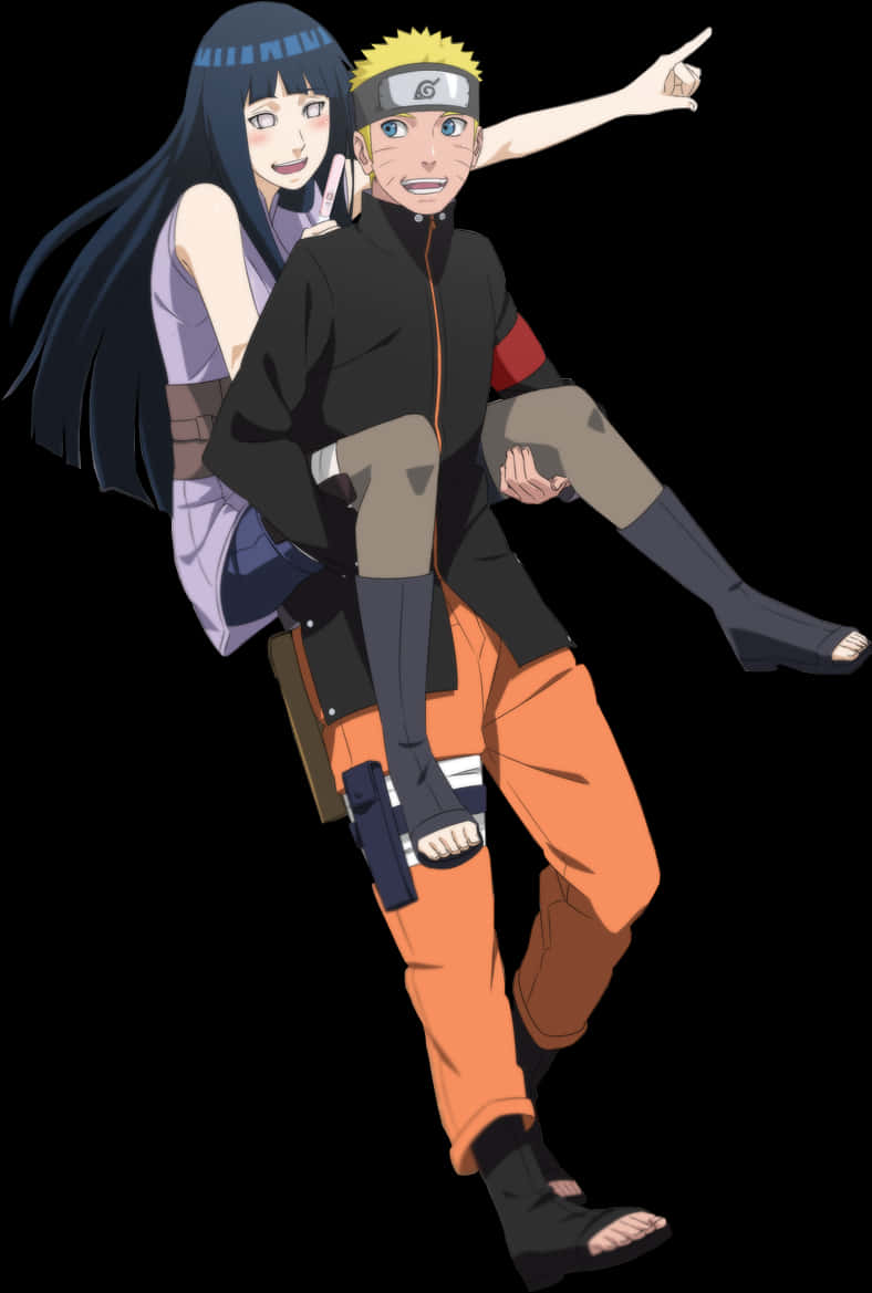 Narutoand Hinata Animated Characters PNG