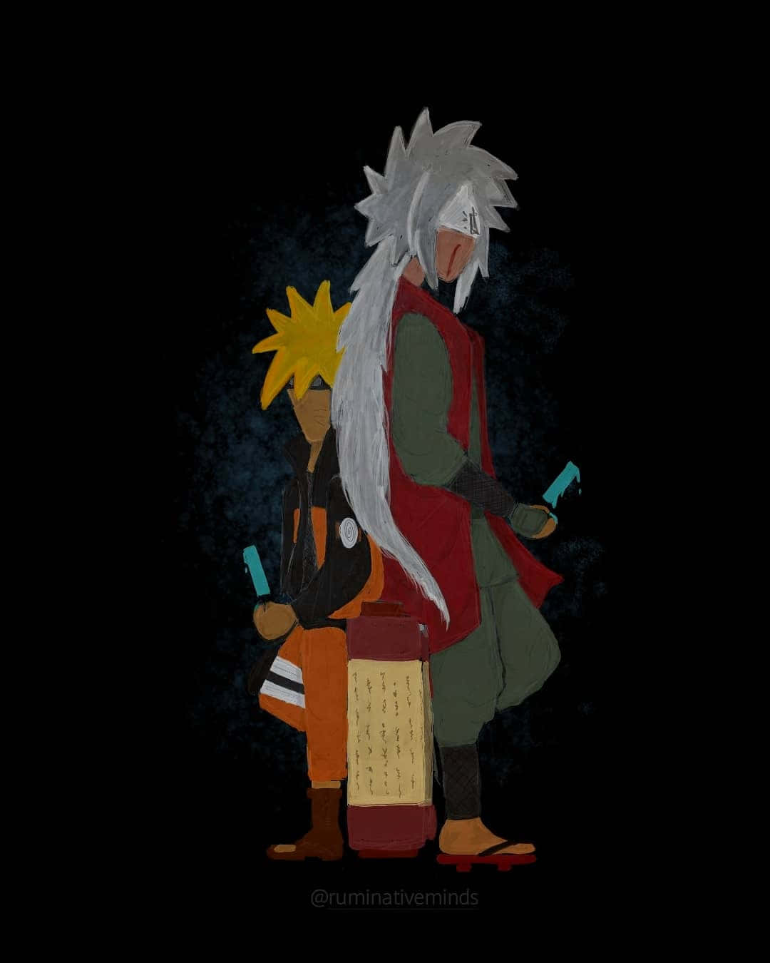 Narutoand Jiraiya Memorable Bond Wallpaper