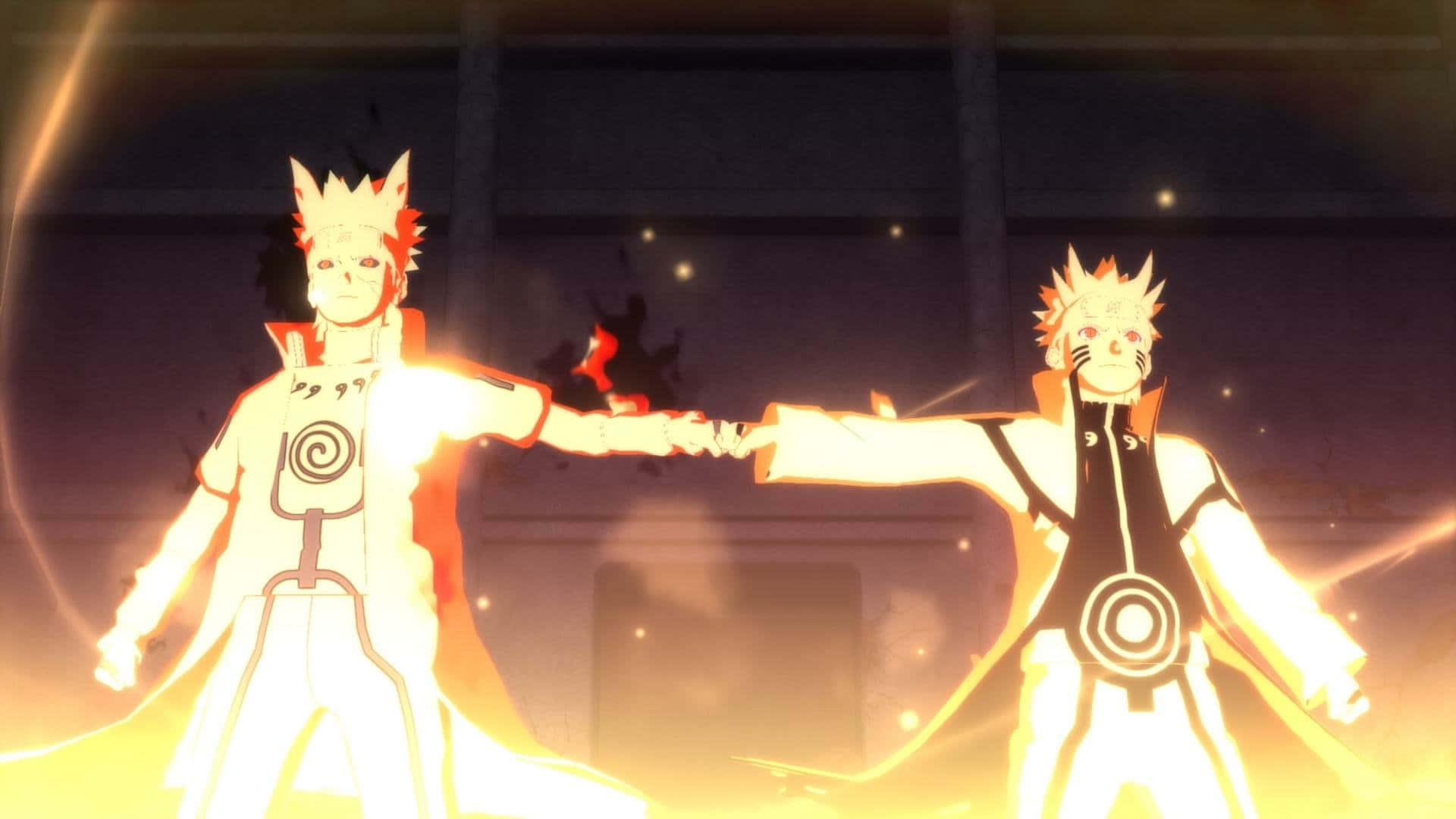 Narutoand Minato Linking Powers Wallpaper