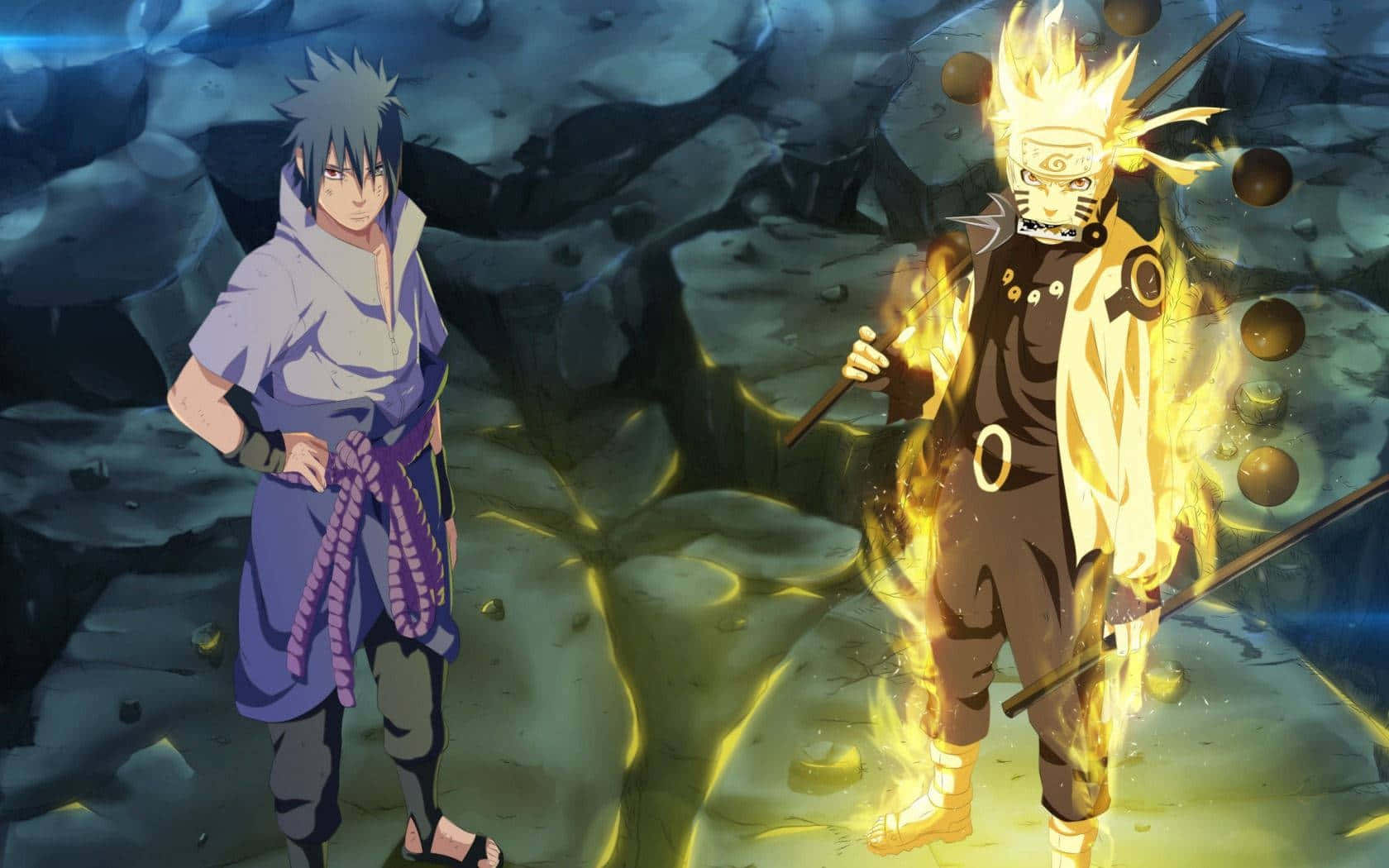 Narutoand Sasuke Power Stance Wallpaper