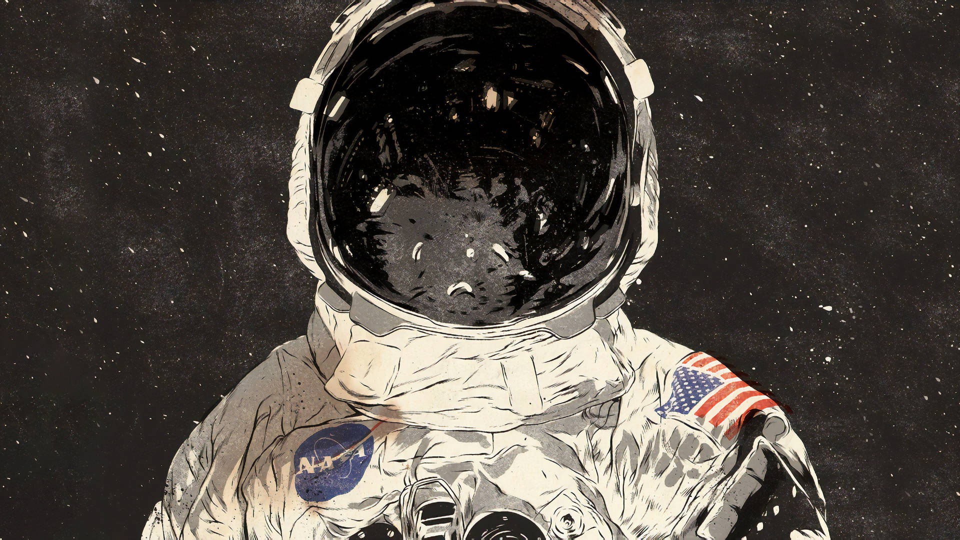 Nasa Astronaut In Space Artwork Wallpaper
