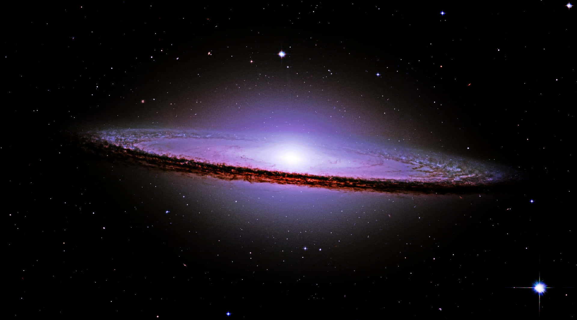 Ettstorartat Galax System Sett Från Jorden Genom Nasas Ögon.