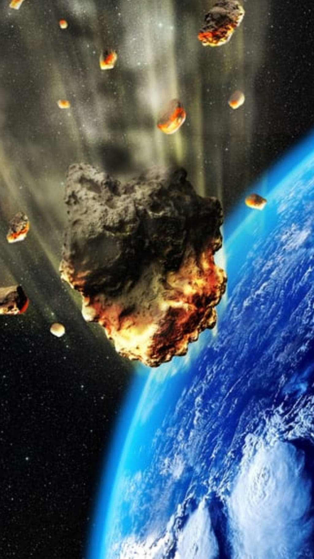 Falling Meteorite as Captured by NASA through iPhone Wallpaper