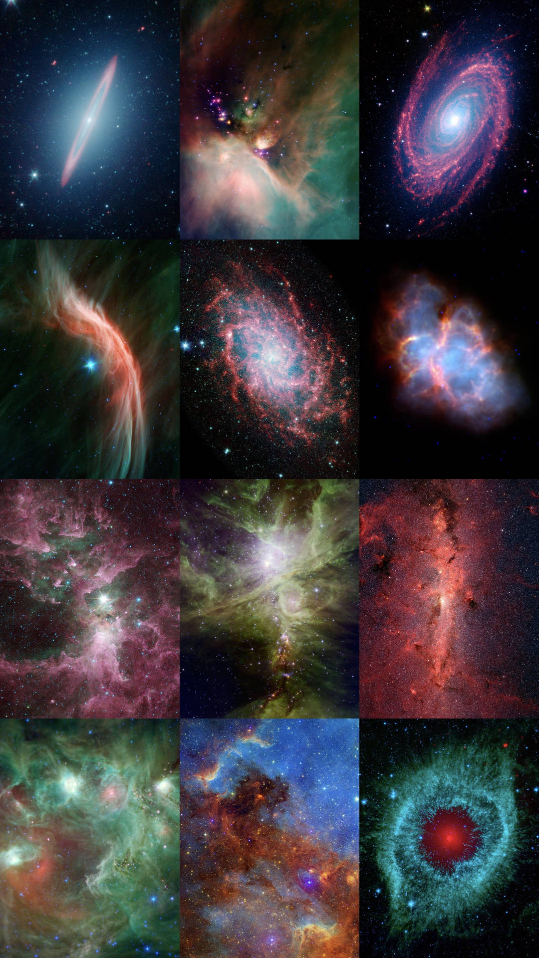 Nasaiphone Galaxies E Nebulose Sfondo
