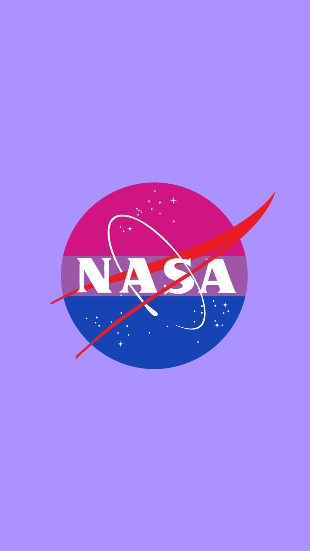 NASA iPhone Logo Violet Wallpaper