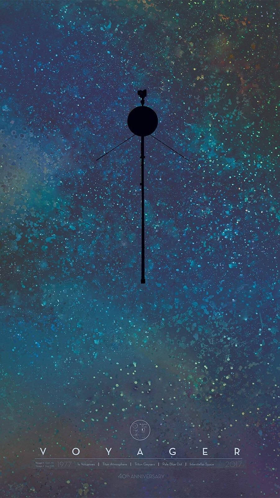 Nasaiphone Voyager 40-årsjubileum. Wallpaper