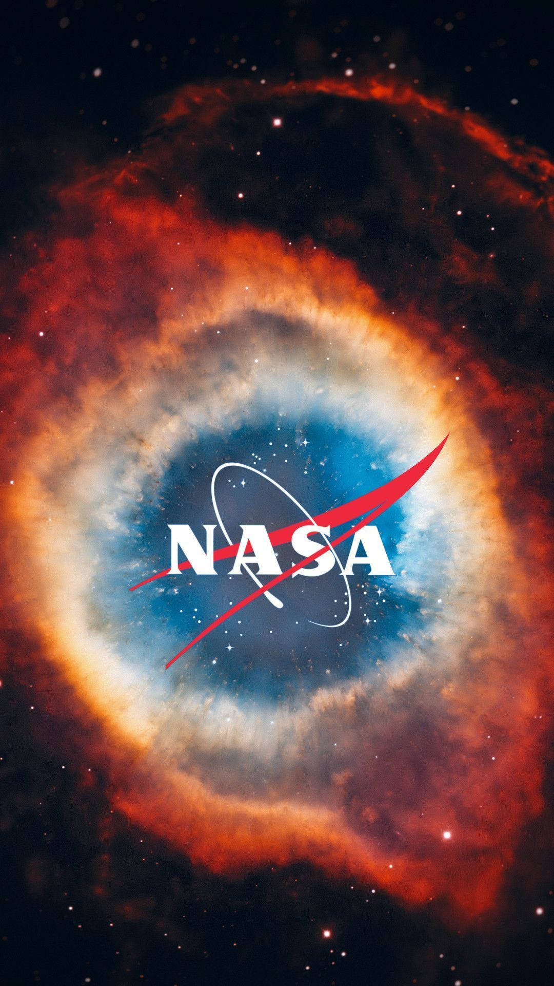 NASA Logo Nebula Style For iPhone Wallpaper