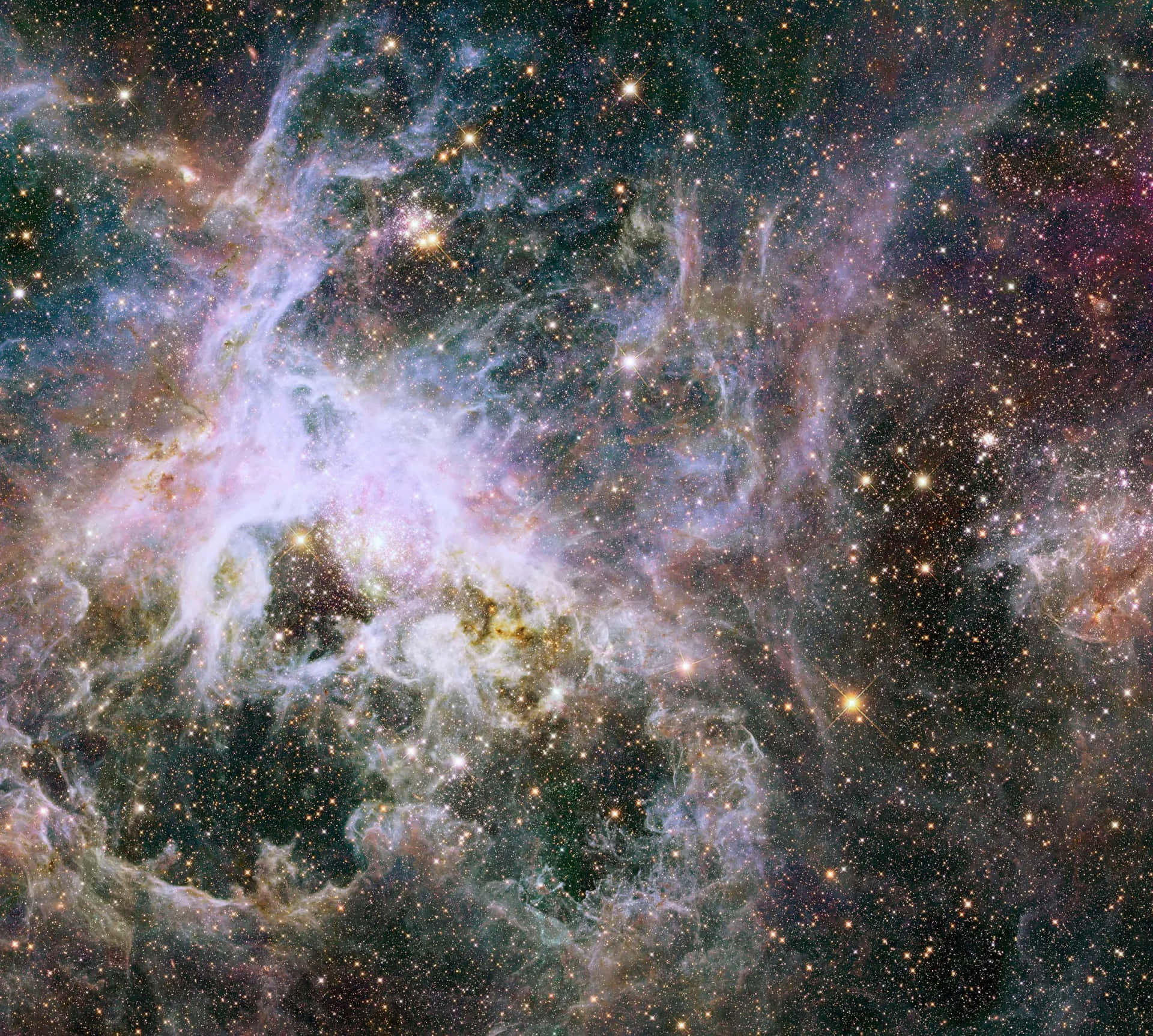 Denne nebulosa er omkranset af stjerner og stjerner.