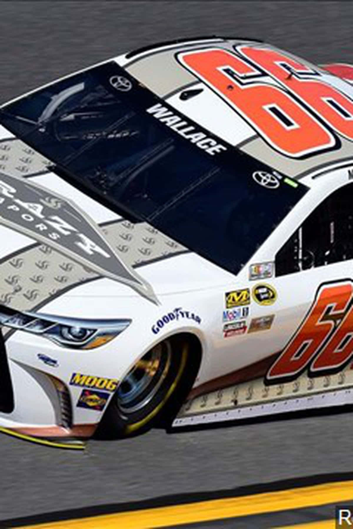 A Nascar Car With The Number 66 On It Wallpaper