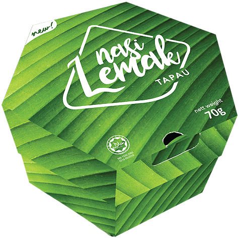 Nasi Lemak Banana Leaf Packaging PNG