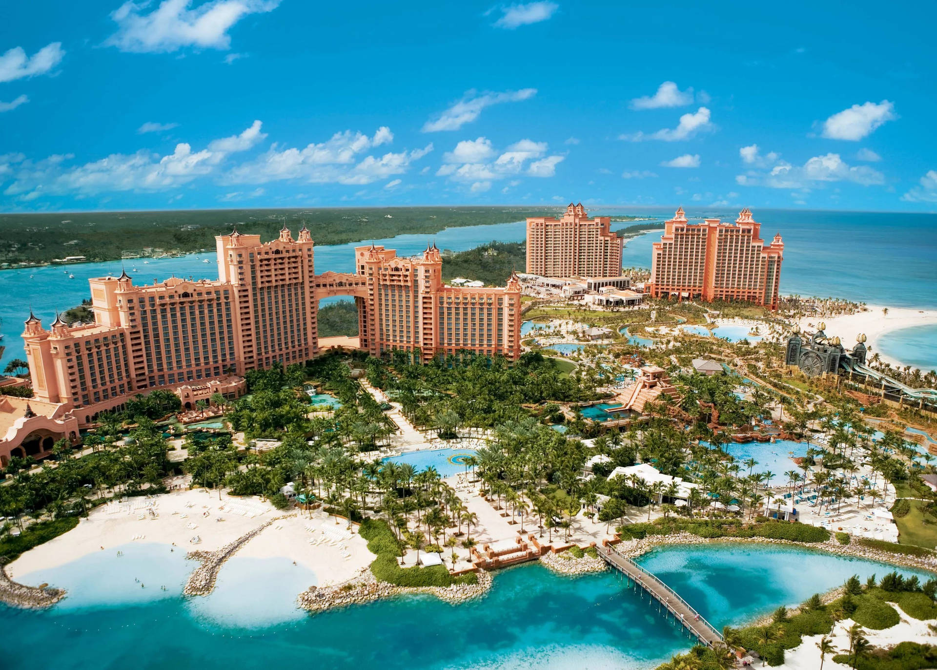Nassau Bahamas Atlantis Aerial View Wallpaper