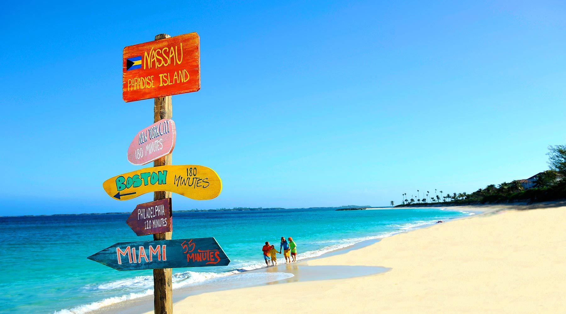 Nassau Bahamas Paradise Island Sign Wallpaper