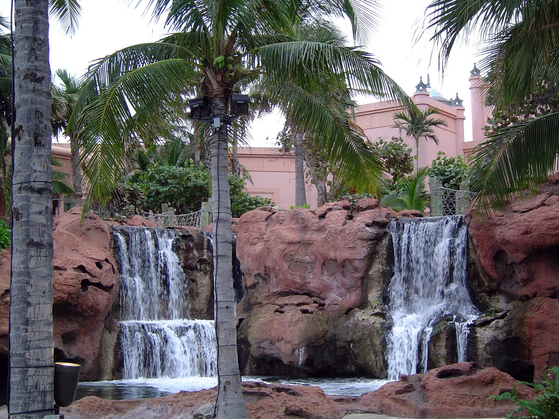 Nassau Bahamas Waterfalls In Resort Wallpaper