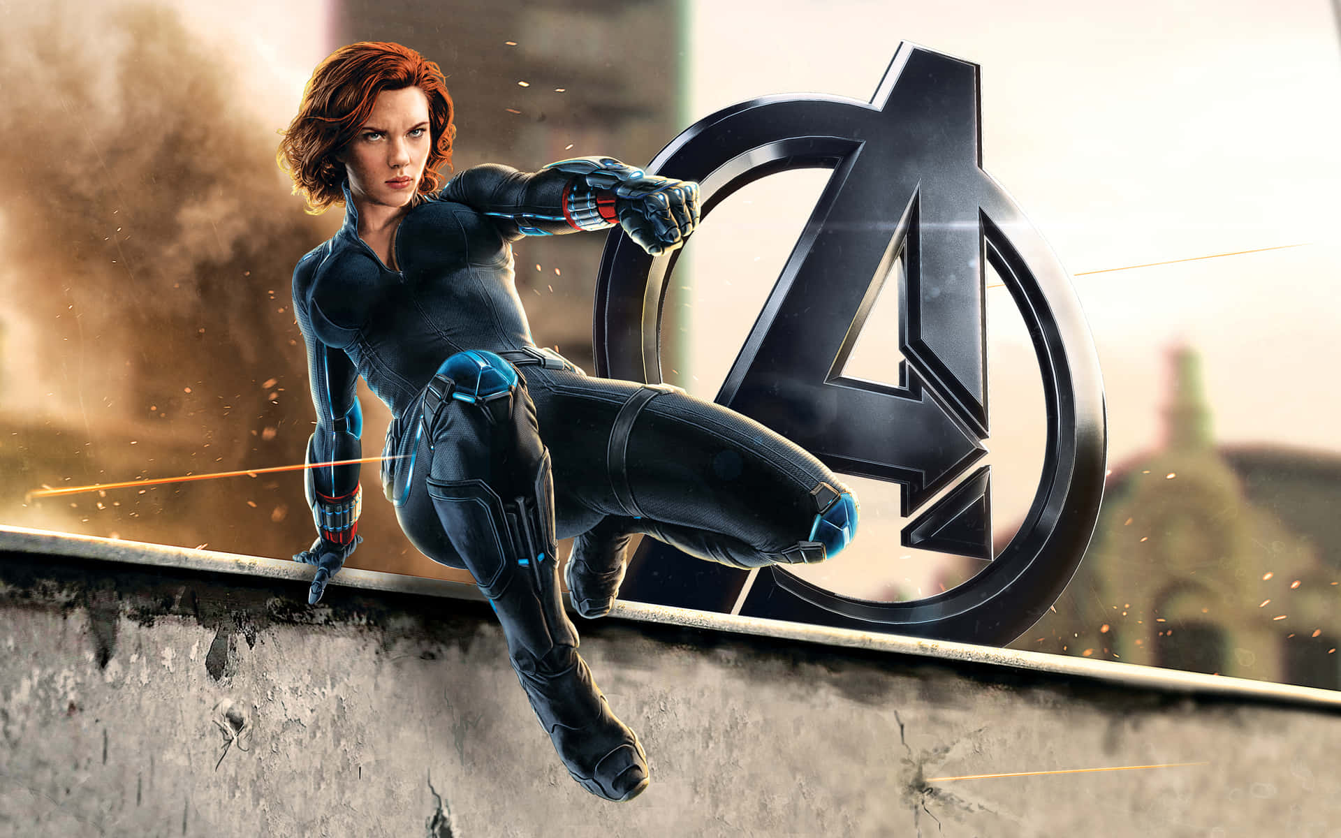 Marvel’s Natasha Romanoff in action Wallpaper