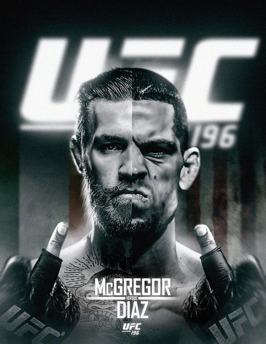 Nate Diaz And Conor McGregor UFC 196 Poster Wallpaper