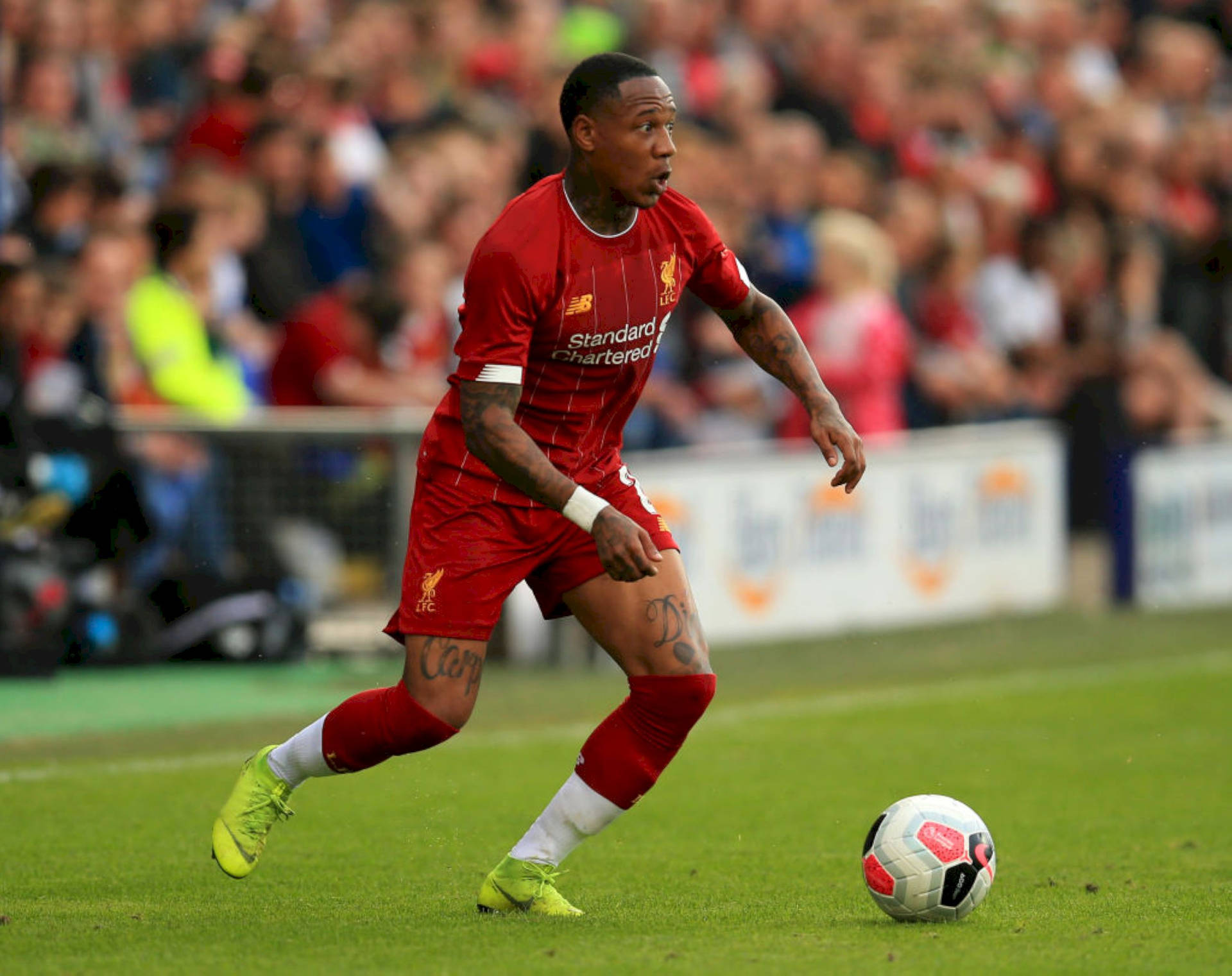 Nathaniel Clyne Ball On The Field Wallpaper