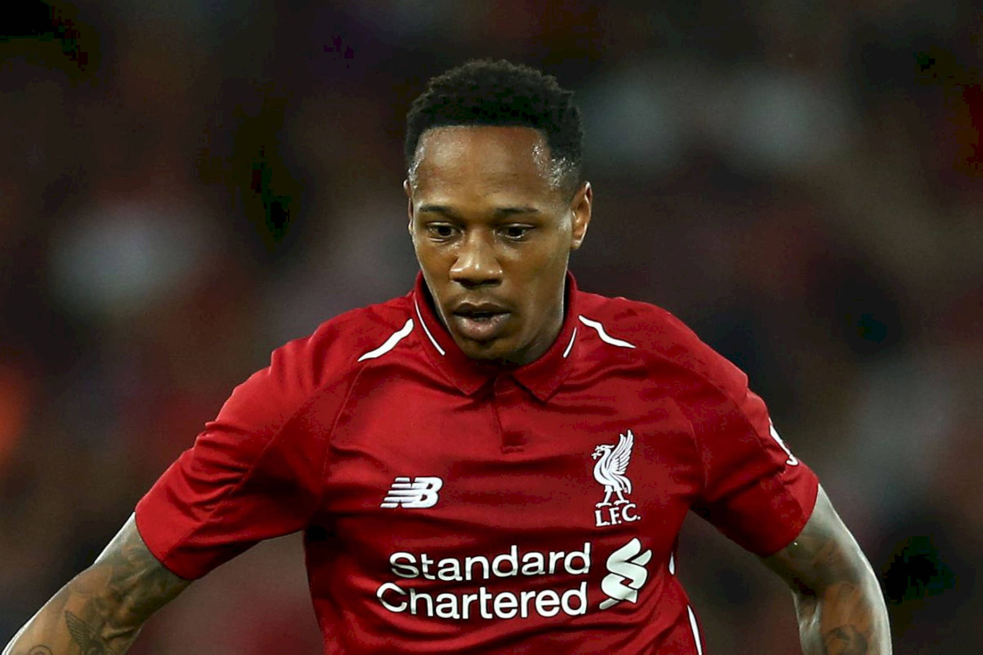 Nathaniel Clyne Looking Down During Match Wallpaper