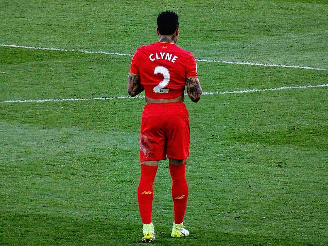Nathaniel Clyne Red Jersey From Behind Wallpaper