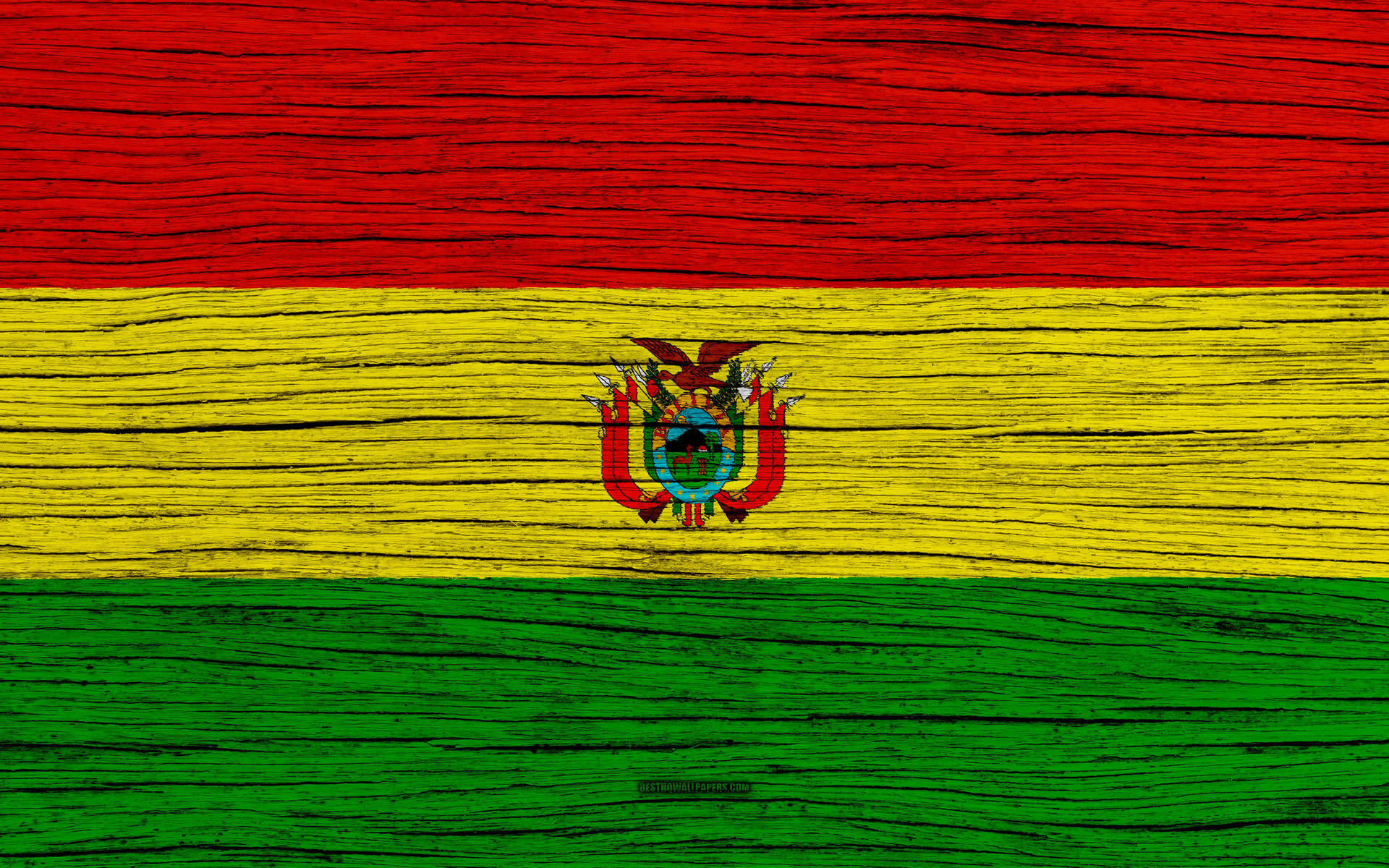 National Flag Of Bolivia Background