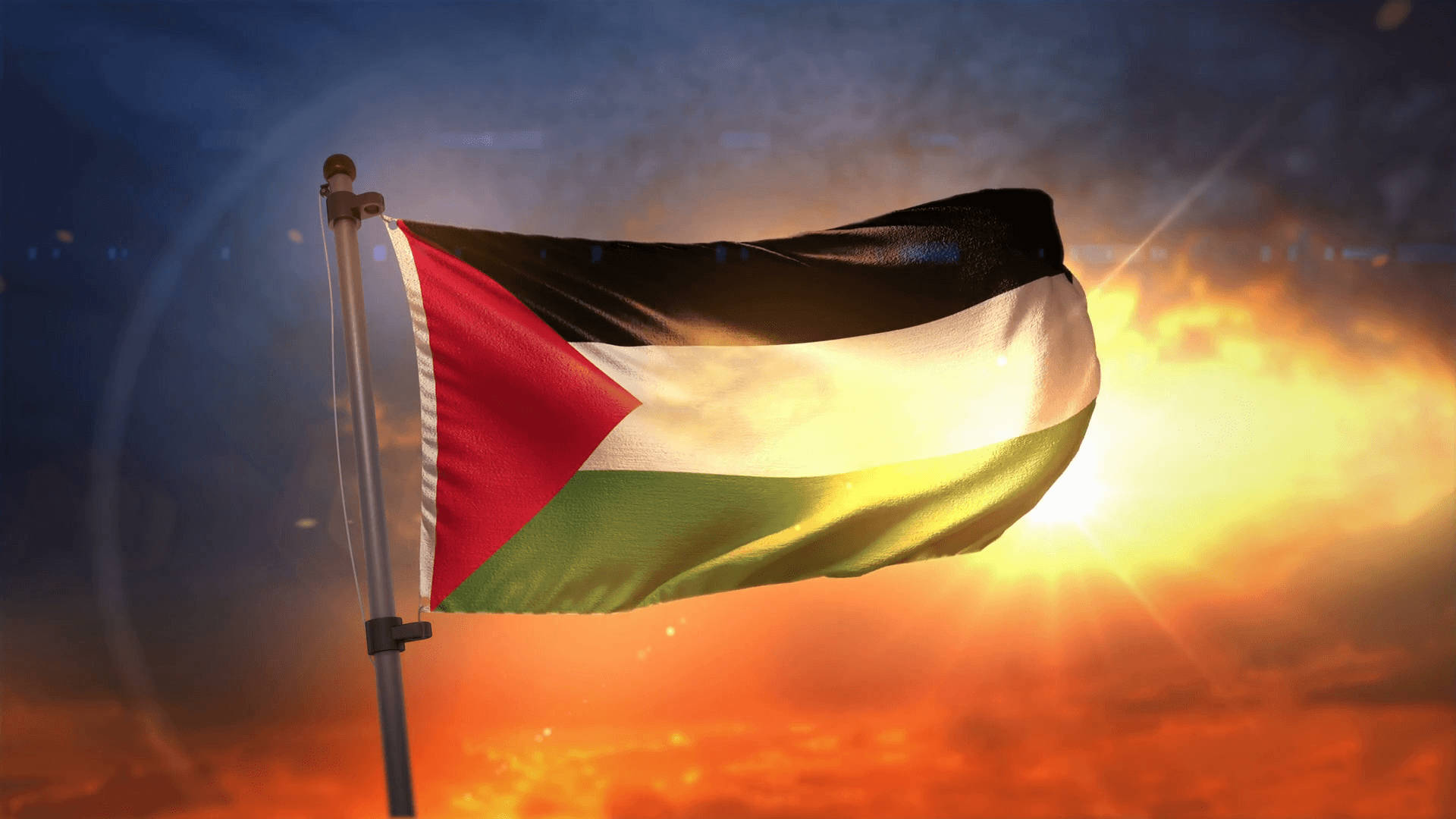 National Flag Of Palestine Background