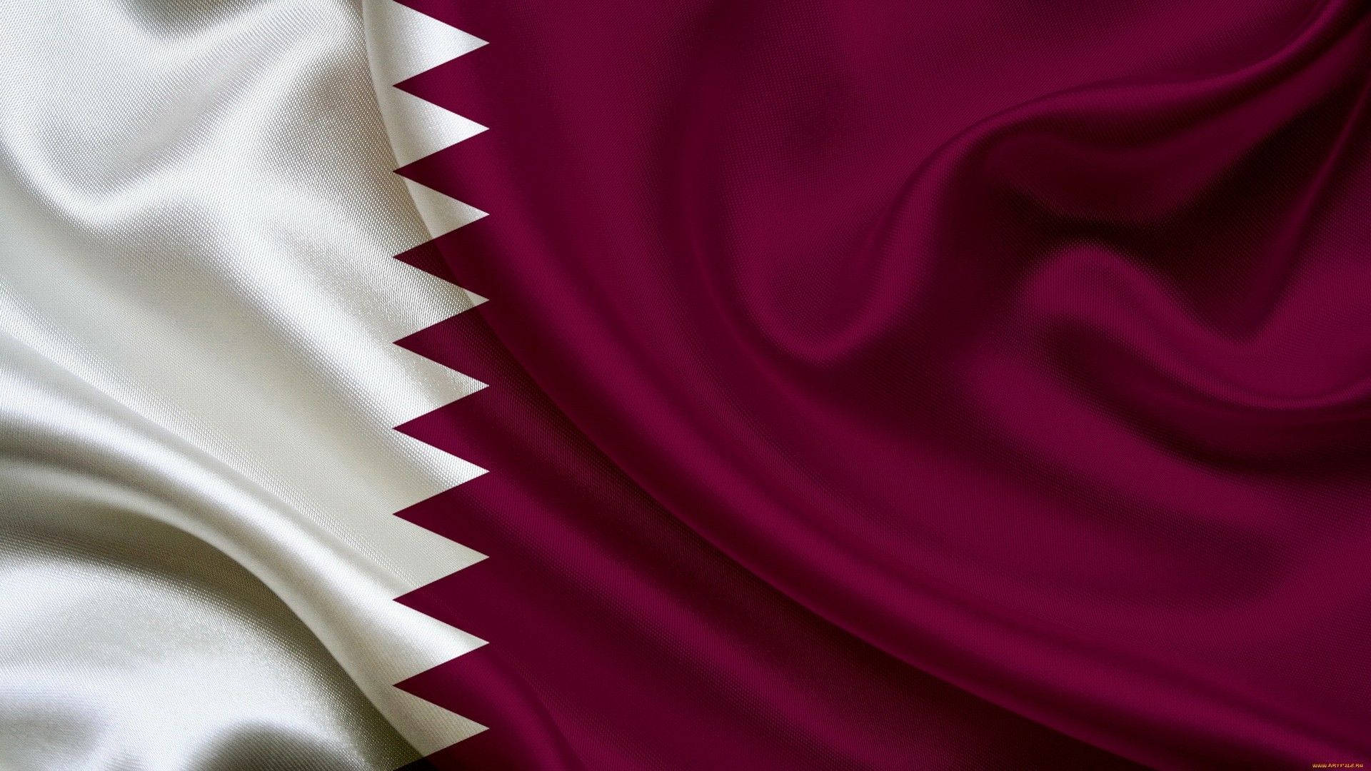 National Flag Of Qatar Background