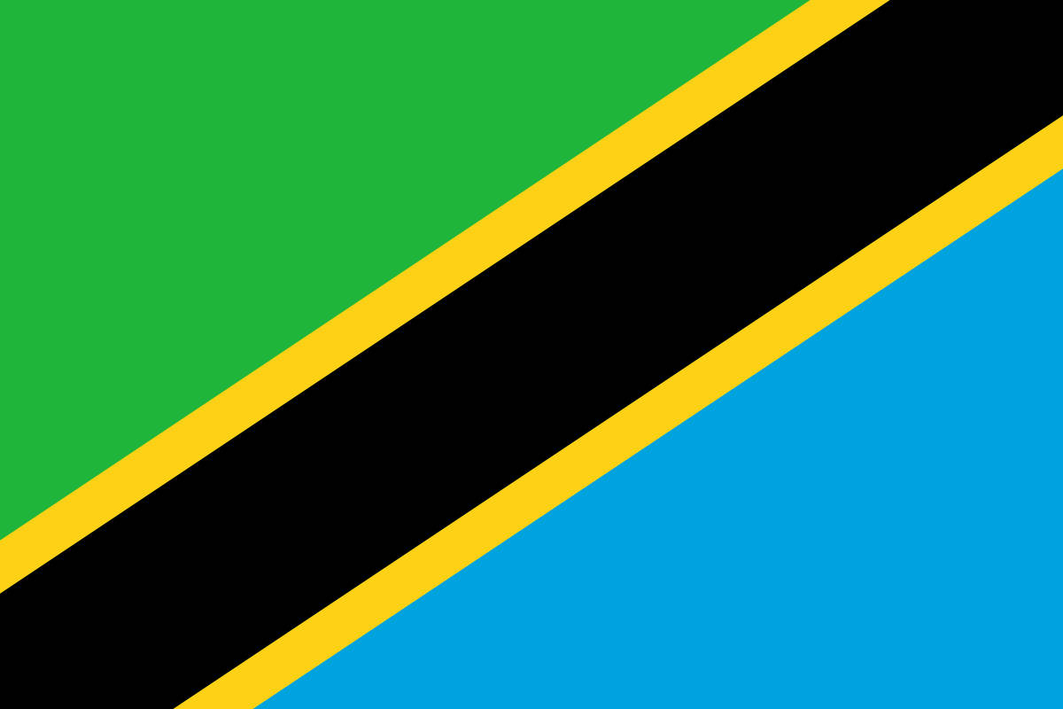Caption: The Official National Flag of Tanzania Wallpaper