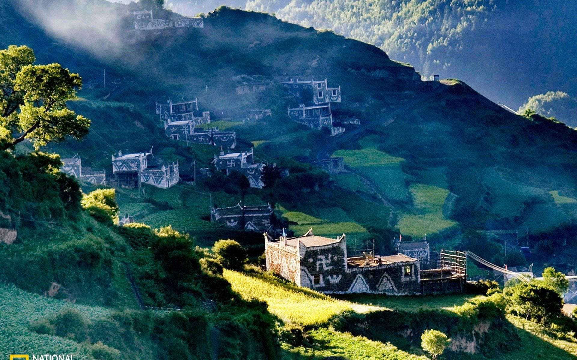 National Geographic Village On Mountain Wallpaper