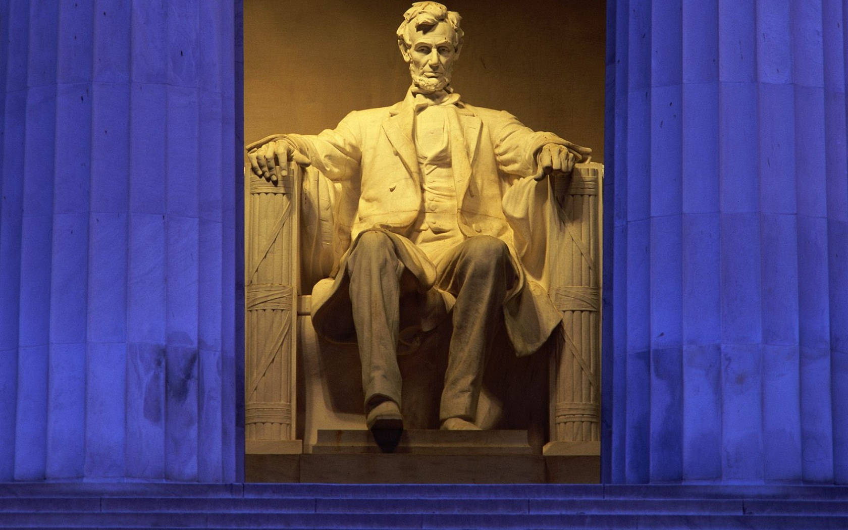Retratode Abraham Lincoln En El National Mall Fondo de pantalla
