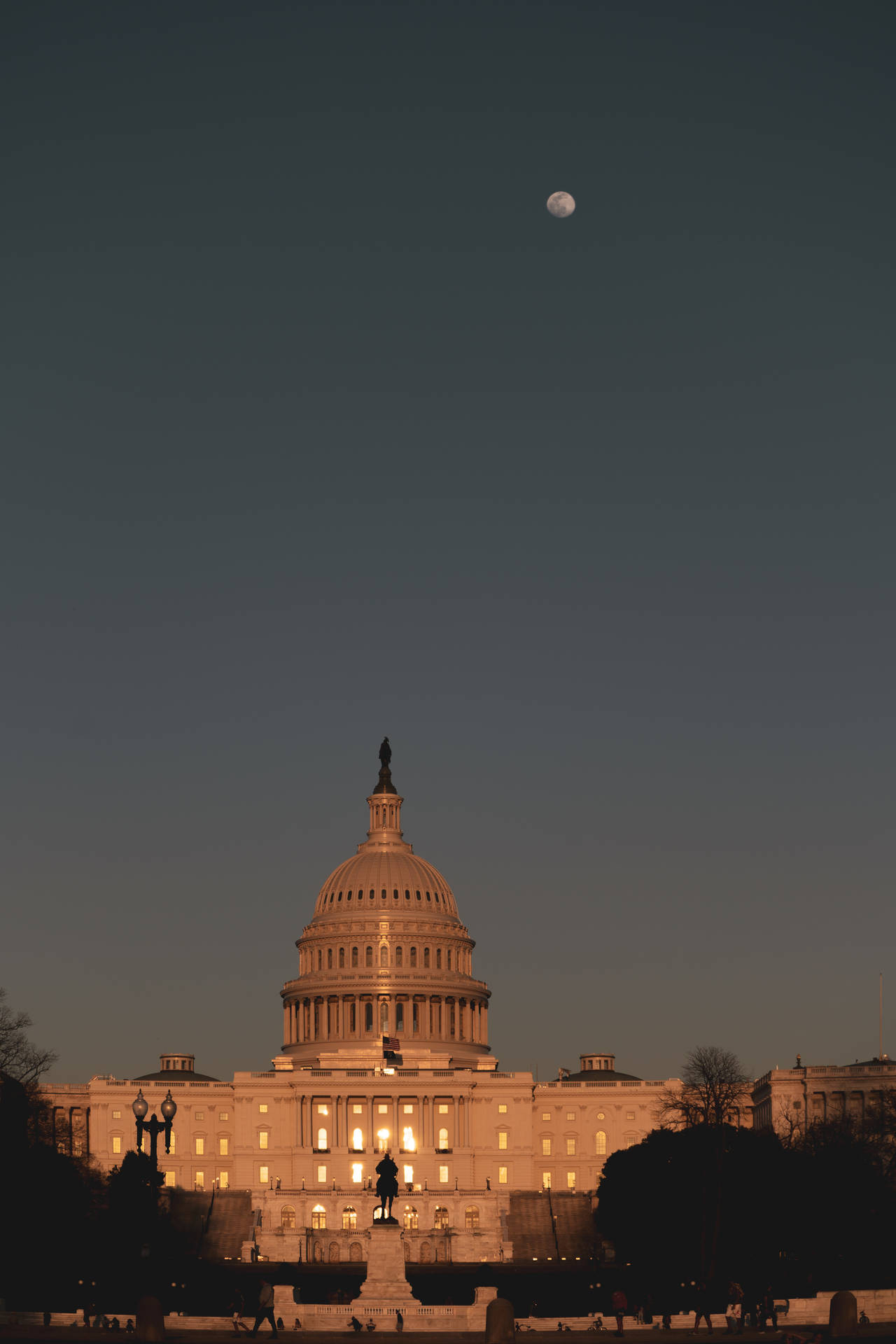 National Mall Capitol Night Sky Wallpaper